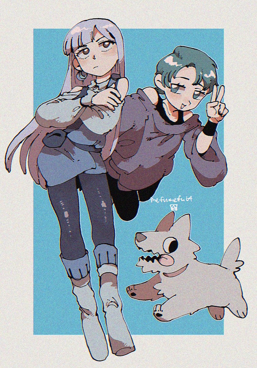 mefumefu64's tweet image. お題箱よりルー・ルカとフォウです‼️
スペースが寂しいので犬を描きました