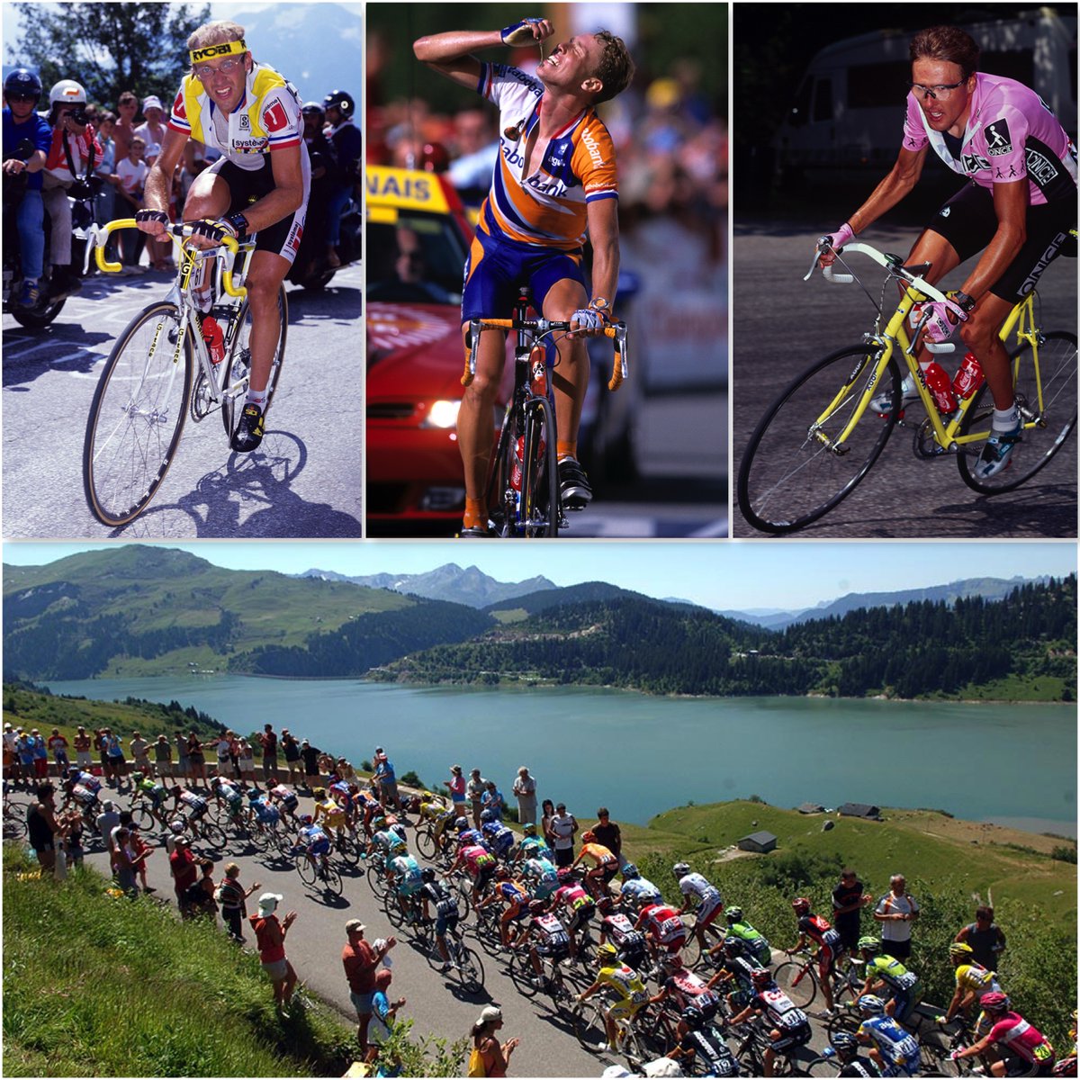 grahamwatson10's tweet image. A short, 95-kilometre stage today with Cormet de Roselend as the scenic highlight. La Plagne awaits, a ski-resort where Laurent Fignon won in 1987, Alex Zulle in 1995, and Michael Boogerd in 2002...