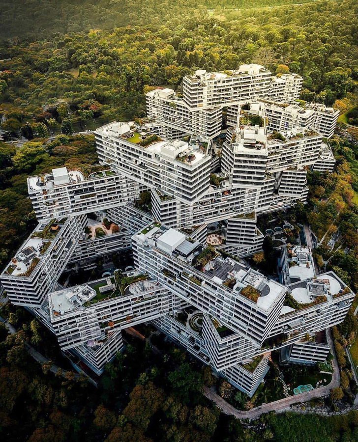 Thread of the world's strangest architecture.🧵

1. The Interlace, Singapore.