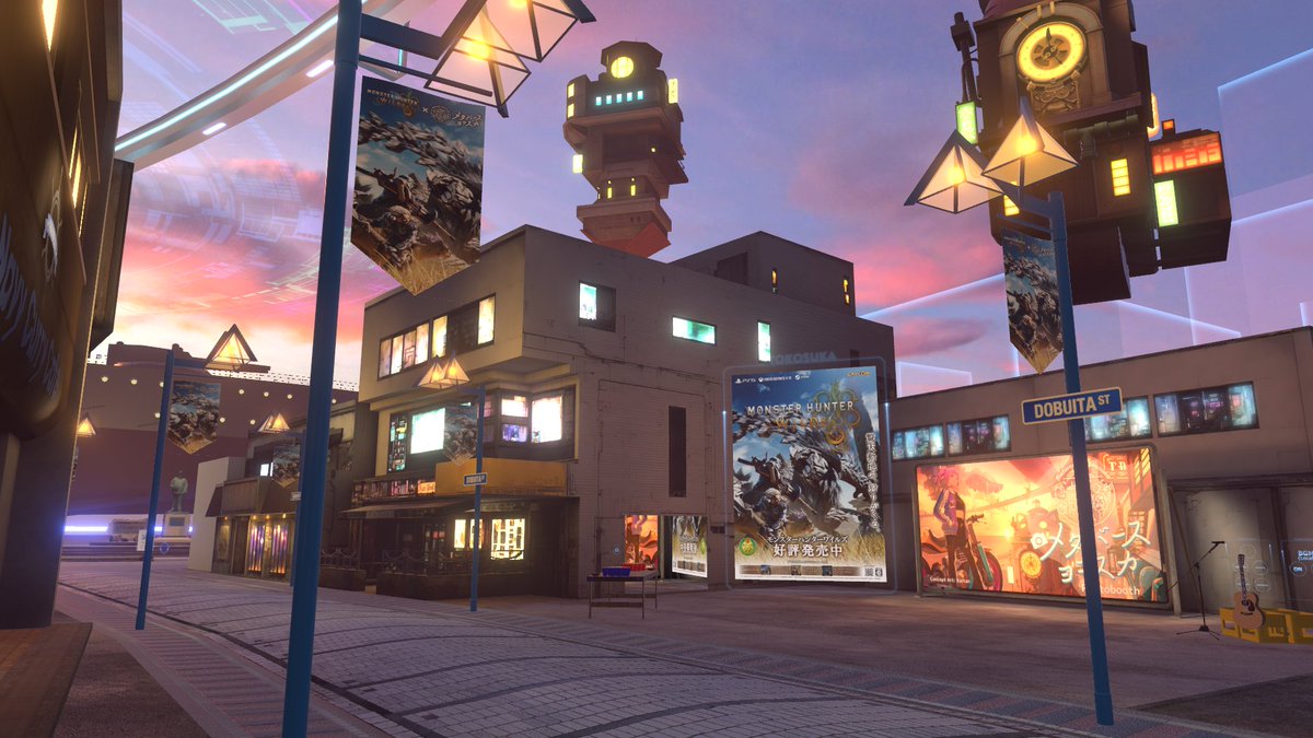 metasuka_vr's tweet image. 【- ̗̀ 📢『モンスターハンターワイルズ』コラボ企画開催!🔆】
企画その②:ワールドがモンハンワイルズ仕様に!
期間限定でメタスカのワールドにモンスターのアートパネルやハンターたちの等身大パネルを設置!
記念撮影をしてお楽しみください📷💥
#メタスカVR #モンハンワイルズ #VRChat