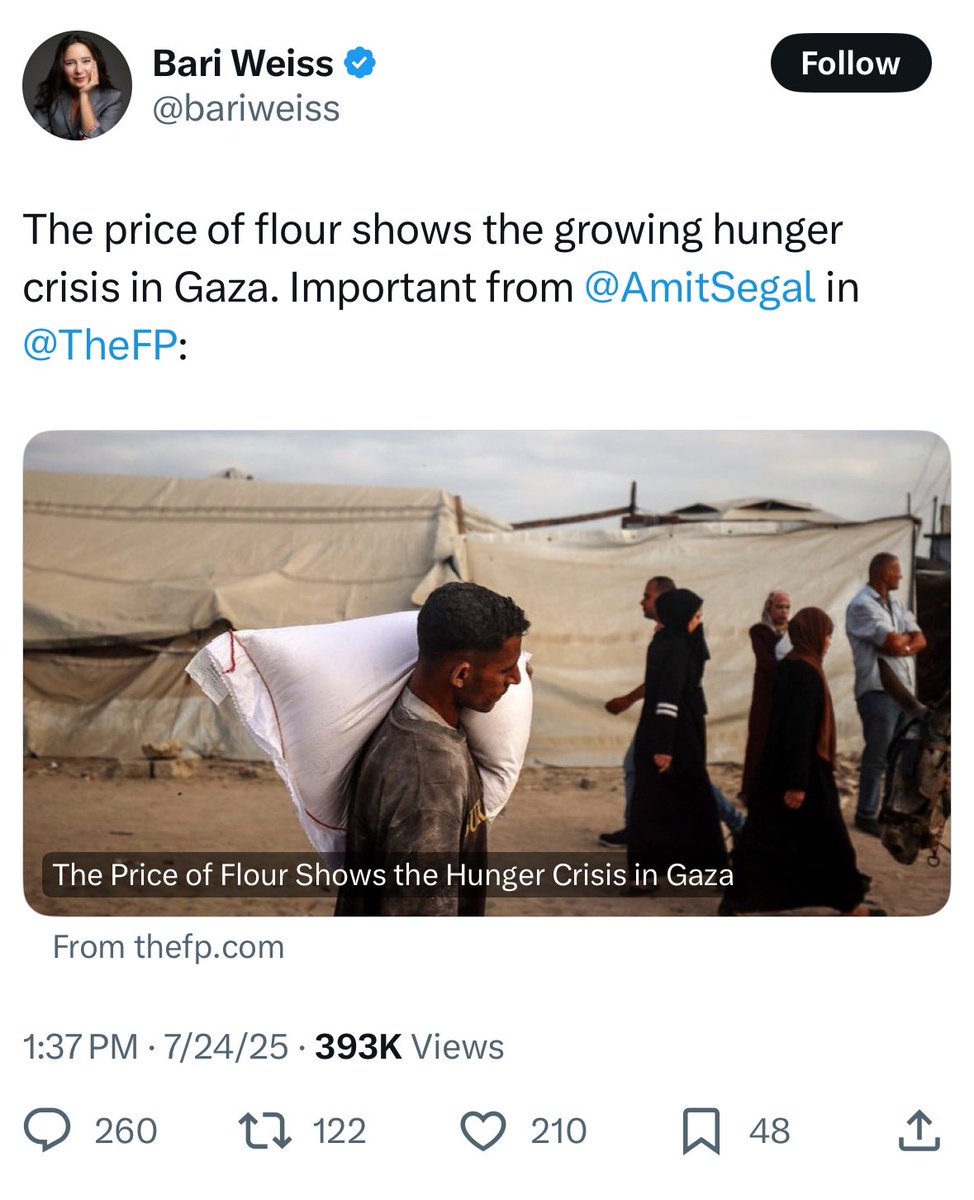DavidKlion's tweet image. It’s chilling to watch the people who have cheerled this famine-genocide for two years finally acknowledge the predictable consequences. They sense how history will record this and they want to whitewash their own role in making it happen.