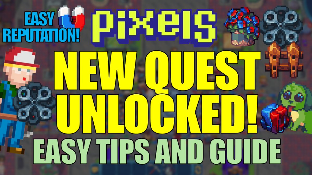 surgeweb3's tweet image. NEW PERMANENT QUEST IN PIXELS! EASY TIPS AND GUIDE [ENG]  

Link in the comments   

#pixels #pixelsupdate #pixelscreator @pixels_online