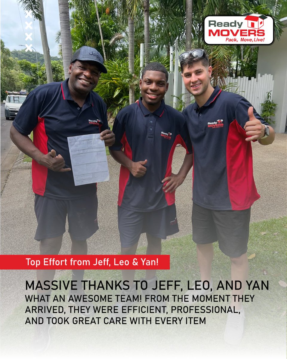 readymoverstsv's tweet image. Jeff, Leo &amp;amp; Yan were efficient, careful, and awesome to deal with. Great service all around — highly recommend! 🚛👏 #READYMOVERS #FIVESTARTEAM