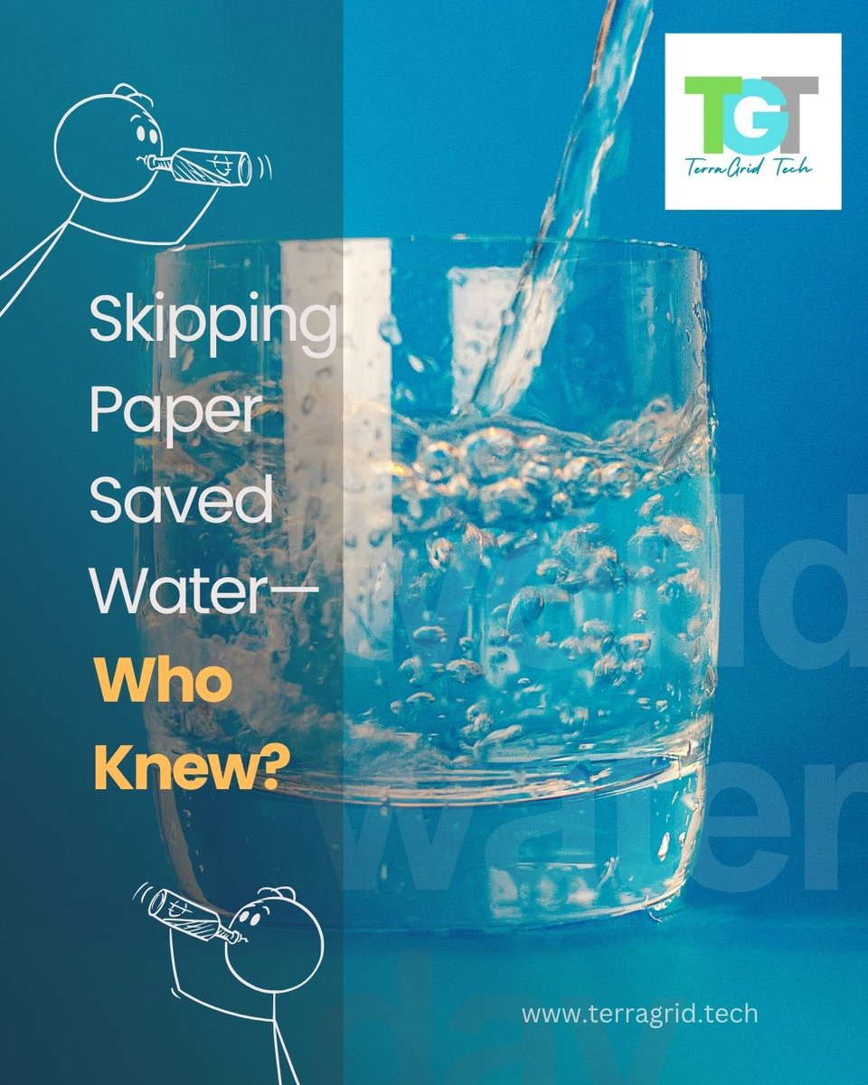 TerraGrid_TECH's tweet image. Skipping Paper Saved Water—Who Knew?

Every receipt I skip with TGT helps save litres of water. That’s my small drop in the ocean.

#SaveWater #DigitalReceipts #ClimateAware