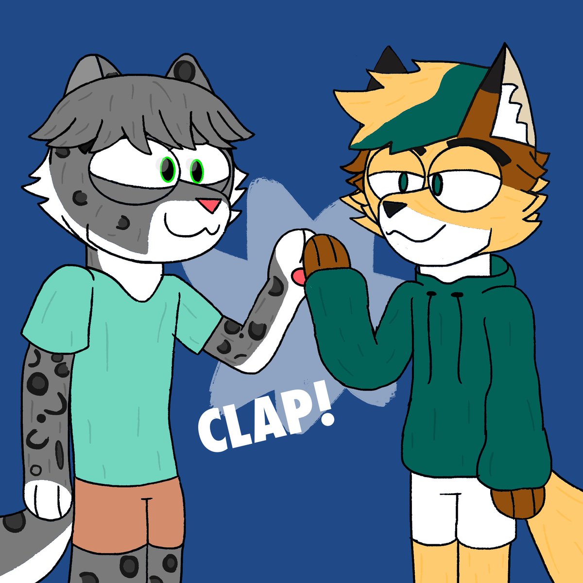 GuestyIsAWeirdo's tweet image. ME AND MY BESTIE HIGH FIVE!!!! @chasskyfox #furry #furryart #artmoots