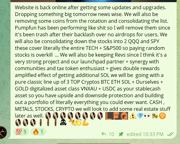 itwillspread's tweet image. We just updated our distribution list take a look it&apos;s a quite bullish update! 

Own $VIRUS = Own the WORLD

One coin gives you everything you need nobody else does this

Want stable consistent passive income &amp;amp; a hassle free diversified portfolio then simply buy some #VIRUS…