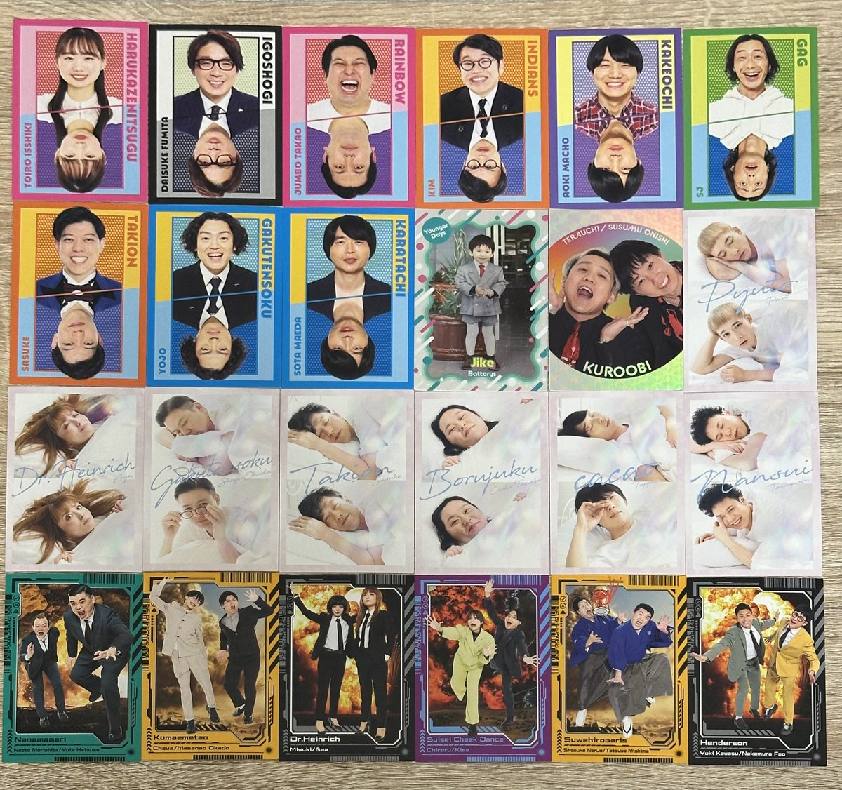 onu___03's tweet photo. よしもとコレカ 第6弾 交換

【求】 フースーヤ(谷口単体>コンビ)、ドーナツ・ピーナツ(ピーナツ単体>コンビ)

【譲】画像参照

都内手渡しor郵送 https://t.co/14LM4zYIXI