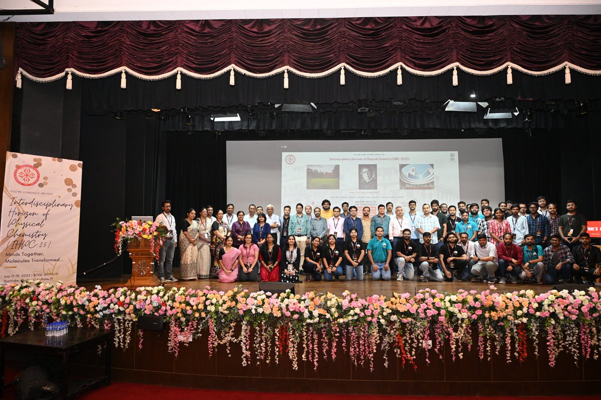 kpamit's tweet photo. Department of Chemical Sciences, @bose_institute, organized a meeting on "Interdisciplinary Horizons of Physical Chemistry (IHPC) - 2025" during 17-19 July 2025. Thanks to all the participants and the volunteers to make it a Grand Success!! https://t.co/KYjJOq8OCI