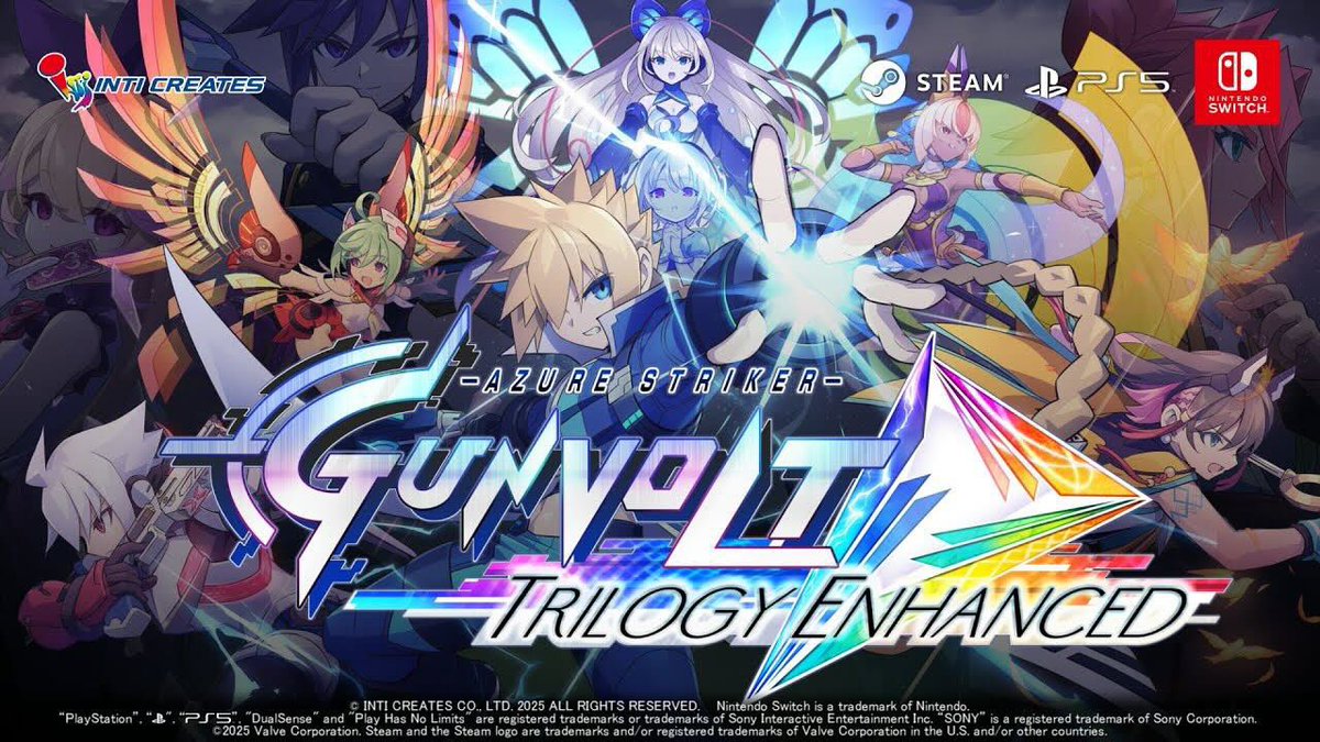 NINtheorist's tweet image. Azure Striker Gunvolt Trilogy Enhanced | Tráiler de lanzamiento.
youtu.be/nR16rAl_vLM