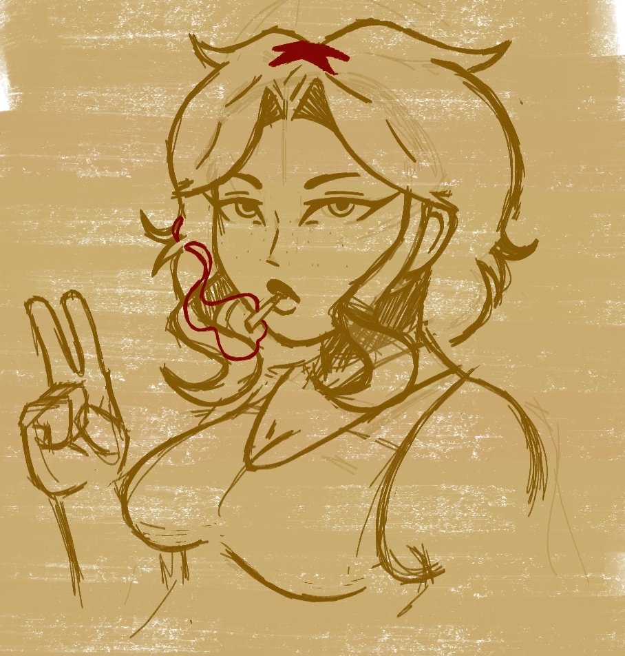 Ya me acorde por que ya no la dibujaba, nunca me gusta como me queda... A diferencia de mis otros oc