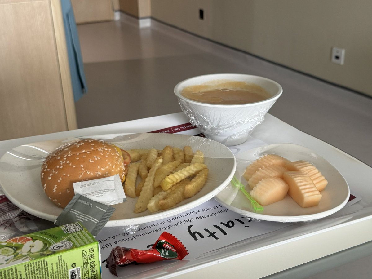 gainzy222's tweet image. hospital lunch review
chicken burger 1/10 bro this is so ass
fries 6/10 ngl i think id rate them 2/10 in society but in here compared to everything else they are elite
