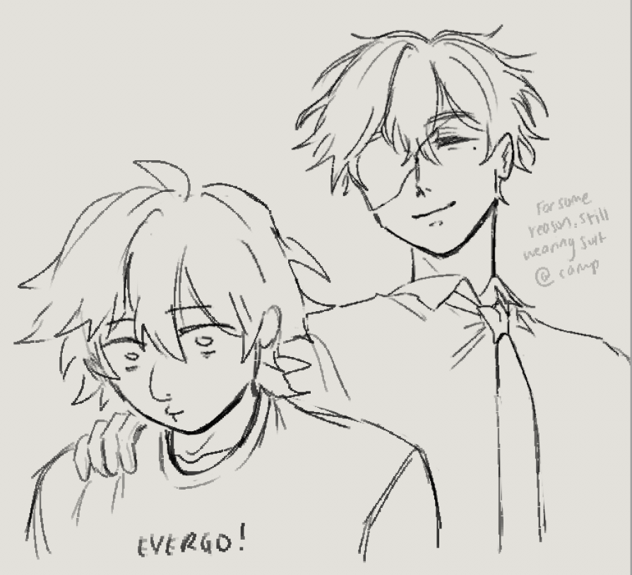slowlyonion's tweet image. process (oc: mamoru, angel (other)&apos;s oc: fortune)
group: evergo