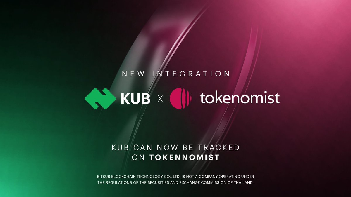 KUB (@kubchain) on Twitter photo KUB Now Trackable on Tokenomist!
Great news for the KUB community! We're thrilled to announce that KUB is now officially trackable on <a href="/Tokenomist_ai/">Tokenomist</a>, a leading platform for real-time cryptocurrency data and analytics.
This integration means you can now easily monitor KUB's KUB Now Trackable on Tokenomist!
Great news for the KUB community! We're thrilled to announce that KUB is now officially trackable on <a href="/Tokenomist_ai/">Tokenomist</a>, a leading platform for real-time cryptocurrency data and analytics.
This integration means you can now easily monitor KUB's