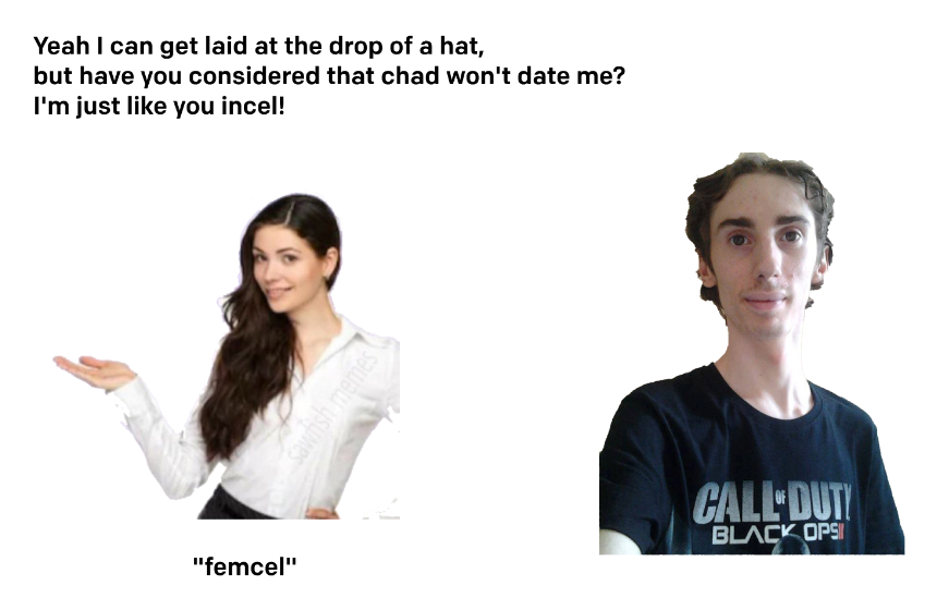 efinch02's tweet image. Average &quot;femcel&quot; on here, the words been entirely redefined to just whores who can&apos;t get commitment