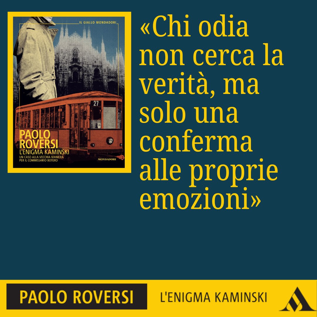 Chi odia non cerca la verità...

#lenigmakaminski #paoloroversi #giallomondadori #giallo #milano #commissarioBotero #indagine #segreti #sospetti #senzatecnologia #suspense #amish #duomodimilano #duomo libri.paoloroversi.me/libro/l-enigma…