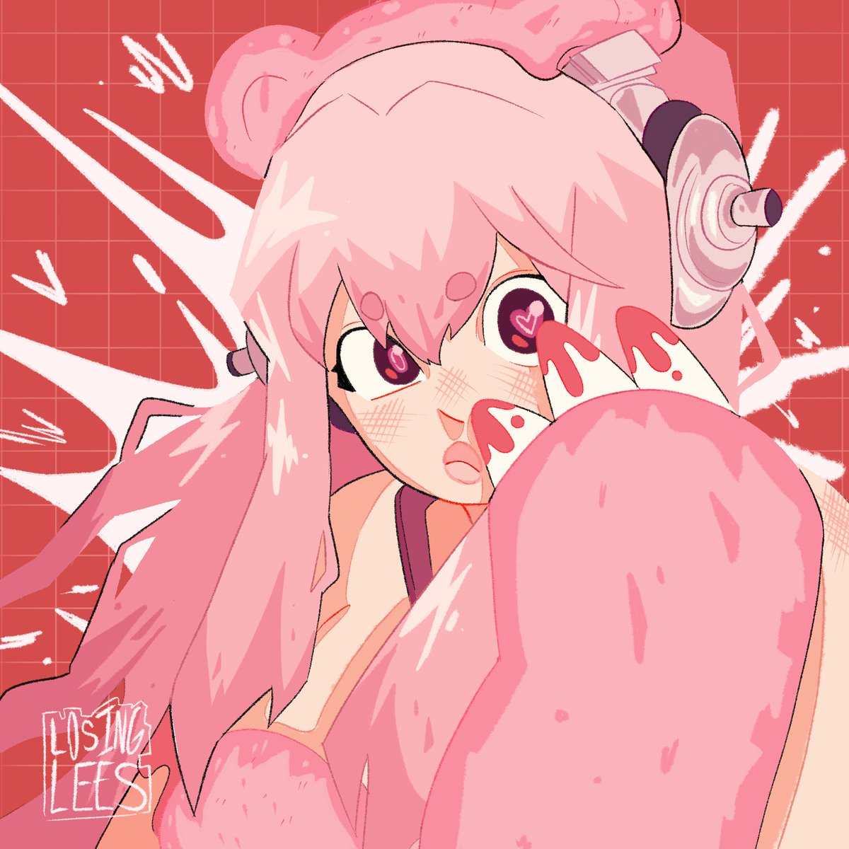 Losingleighs's tweet photo. 🩸 . 。、 Super Sonico X Gloomy Bear https://t.co/TsIsXlPQty