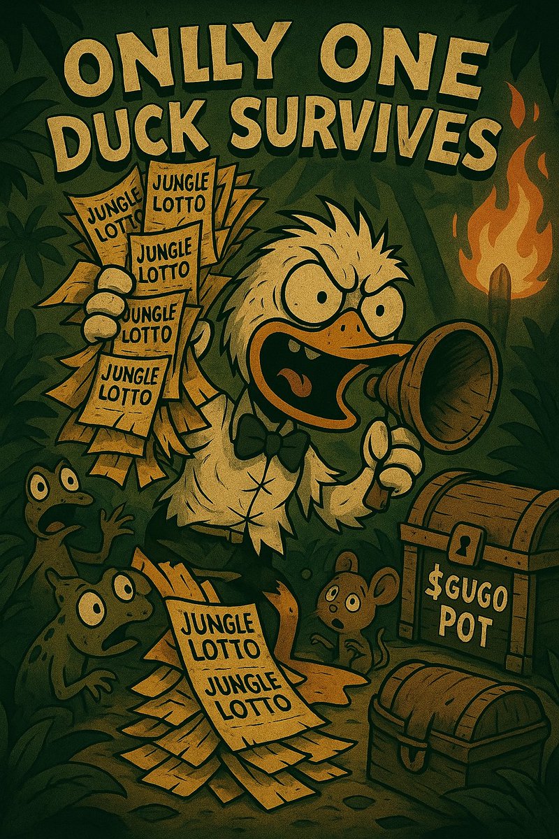 runwithgugo's tweet image. One hour in.
624,000 $GUGO.
No one’s sleeping.
Carl heard his name in the wind.
Flopsalot’s digging a tunnel.
Even the coconuts are nervous.
The lotto gods demand blood.
1 ticket = 8,000 $GUGO
0x207321AF901B83e3De50DC4871c4341cb642084E