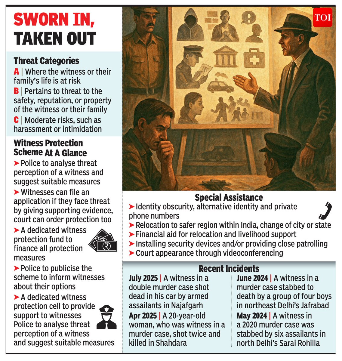 timesofindia's tweet image. Witnesses shot, silenced, ignored: SC flags 'eyes and ears' of justice system, seeks real protection beyond schemes
Details here 🔗toi.in/bz6SbY