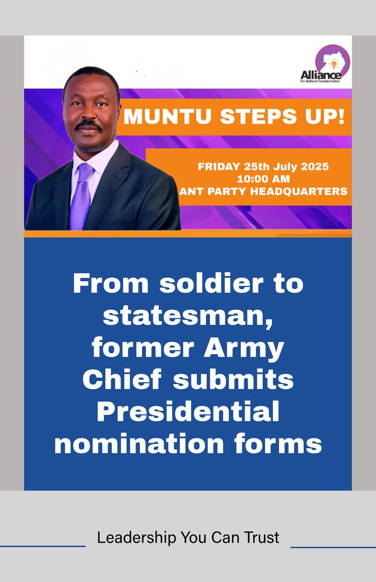 Agaba Nelson (@agabnelson) on Twitter photo Gen. Mugisha Muntu is my choice for the President of the Republic of Uganda.
Leadership You Can Trust!
<a href="/TheAllianceUG/">Alliance for National Transformation</a> Gen. Mugisha Muntu is my choice for the President of the Republic of Uganda.
Leadership You Can Trust!
<a href="/TheAllianceUG/">Alliance for National Transformation</a>