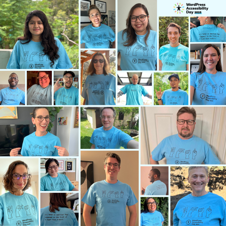 Zeel Thakkar (@zeeltha65342967) on Twitter photo Did you get a chance to see this year’s <a href="/WPA11yDay/">WP Accessibility Day</a> 2025 T-shirt?
This blue one is absolutely amazing! Feeling proud to be connected with the WPAD team, representing from India 🇮🇳💙
🔗 2025.wpaccessibility.day/shirt-info/
#WPAD2025 #WPA11yDay #a11y #accessibility Did you get a chance to see this year’s <a href="/WPA11yDay/">WP Accessibility Day</a> 2025 T-shirt?
This blue one is absolutely amazing! Feeling proud to be connected with the WPAD team, representing from India 🇮🇳💙
🔗 2025.wpaccessibility.day/shirt-info/
#WPAD2025 #WPA11yDay #a11y #accessibility