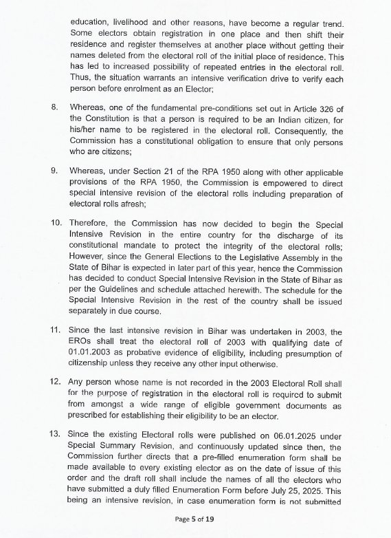 kaankit's tweet image. बिहार में चल रही मतदाता सूची की Special Intensive Revision (SIR) प्रक्रिया को लेकर राजनीतिक हंगामा लगातार जारी है। संसद में गतिरोध बना हुआ है, वहीं राज्य विधानसभा में भी इसको लेकर तीखी नोकझोंक देखी जा रही है। बिहार के नेता प्रतिपक्ष तेजस्वी यादव ने तो इसे लेकर चुनाव बहिष्कार तक…