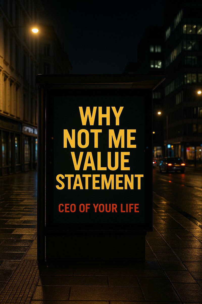 andywergedal's tweet image. Why Not Me Value Statement

Stuck is self inflicted. The key sits in your pocket. It is the Why Not Me Value statement.

- Frame one pain you crush
- Attach a clear result
- Keep it under twelve words
- Repeat it until strangers recite it
- Test on real targets today

Ready to…