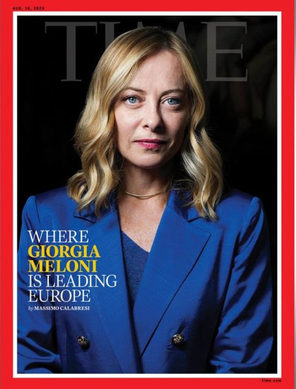Alessia Ambrosi 🇮🇹 (@aleambrositw) on Twitter photo Che bella questa storica giornata che comincia con la grande <a href="/GiorgiaMeloni/">Giorgia Meloni</a> immagine-simbolo della copertina su #Time.
Dicevate che avrebbe isolato l’’#Italia, la sta invece ricoprendo di onore, conducendola con impegno e serietà.
Cara <a href="/ellyesse/">Elly Schlein</a>, caro <a href="/GiuseppeConteIT/">Giuseppe Conte</a>, la dite Che bella questa storica giornata che comincia con la grande <a href="/GiorgiaMeloni/">Giorgia Meloni</a> immagine-simbolo della copertina su #Time.
Dicevate che avrebbe isolato l’’#Italia, la sta invece ricoprendo di onore, conducendola con impegno e serietà.
Cara <a href="/ellyesse/">Elly Schlein</a>, caro <a href="/GiuseppeConteIT/">Giuseppe Conte</a>, la dite