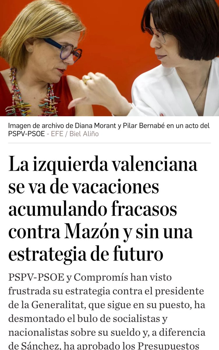 Pableraso's tweet image. La izquierda valenciana se va de vacaciones acumulando fracasos contra Mazón y sin una estrategia de futuro