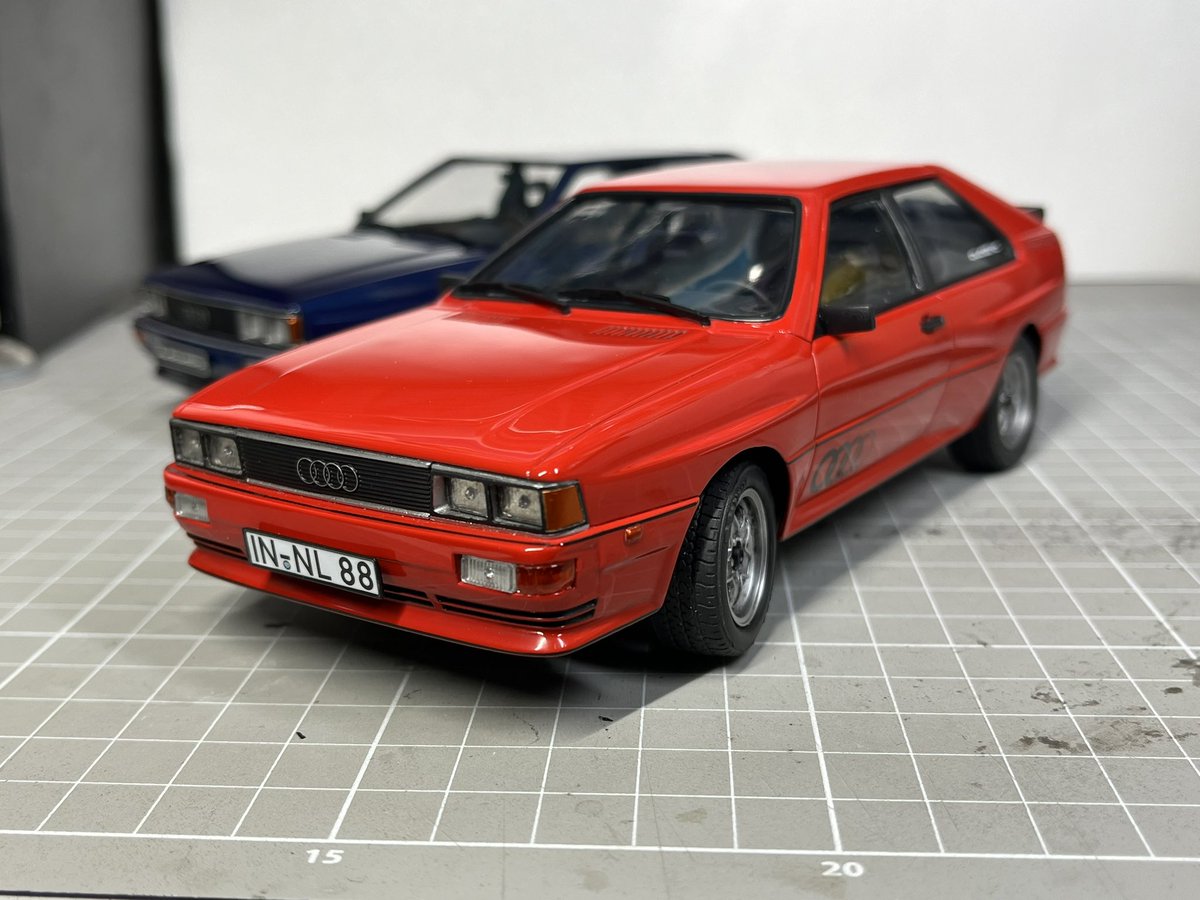 Ken1MCWorks's tweet image. 最新のモデルアート見本誌をいただきました。
今月は久々に再販されたタミヤのアウディ・クワトロと、イタレリ（旧プロター）版クワトロの作り比べ＆比較記事を担当しています。
発売から40年を経てる両キットの個性を活かしつつ、やりすぎないブラッシュアップを加え仕上げました。ぜひご覧ください。