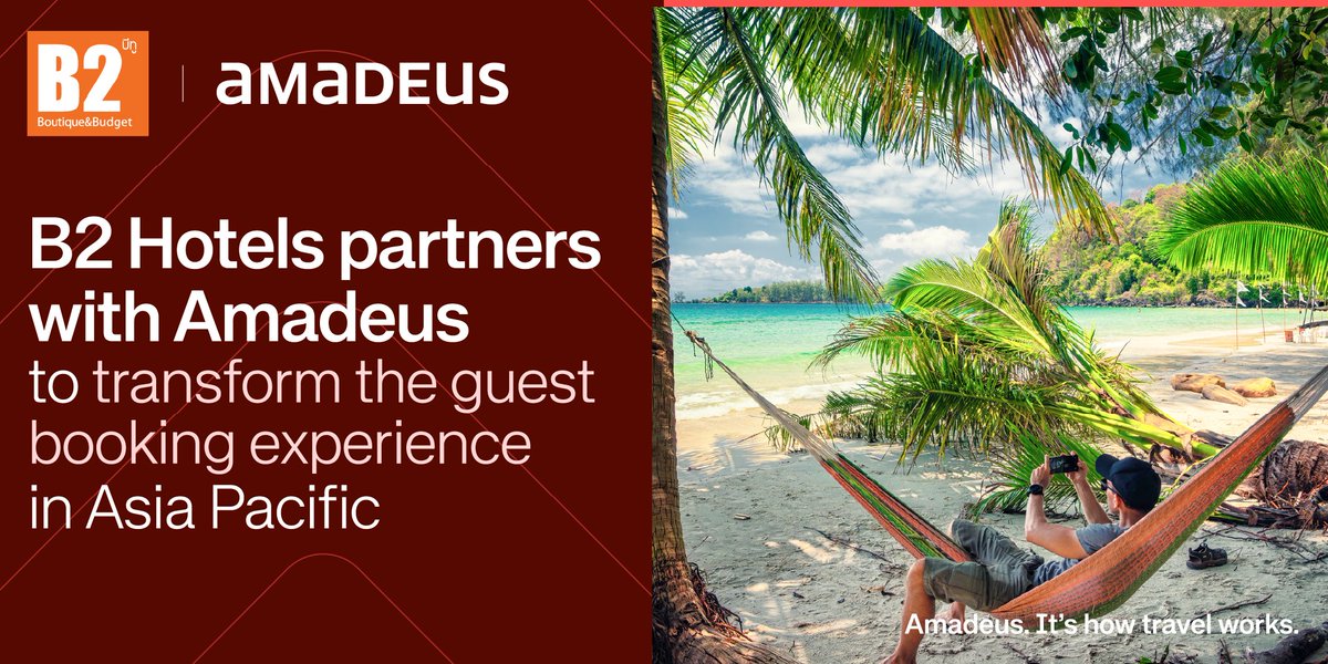 Big news! <a href="/B2Hotels/">B2 Hotel / เครือโรงแรมบีทู</a> has signed a strategic deal for Amadeus’ iHotelier® Suite to deliver a personalized shopping and booking experience for B2 guests. 

📖 Read the full story here: hubs.la/Q03wSkbM0