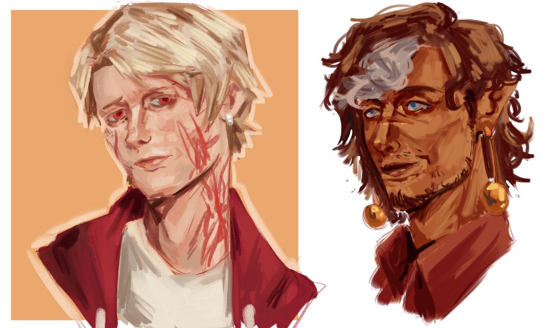 swordofhearts's tweet image. more experimenting with brushes w/ my ocs