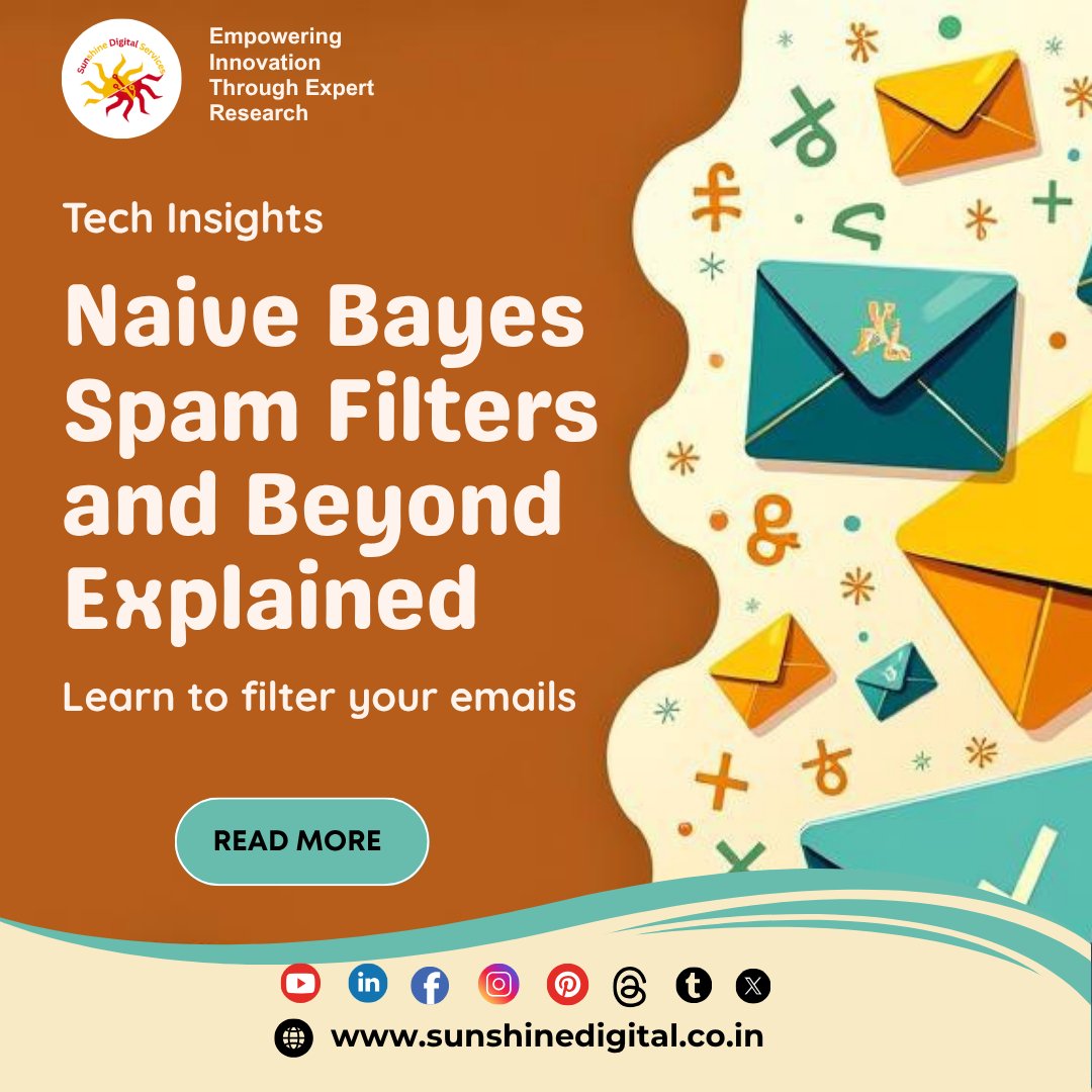 sunshineSDS's tweet image. How do spam filters really work?
Naive Bayes to the rescue!
👉 Read More: sunshinedigital.co.in/naive-bayes-sp…
#NaiveBayes #SpamDetection #MachineLearning #AI #CyberSecurity #TextClassification #MLBasics #SupervisedLearning #DataScience #SunshineDigitalServices