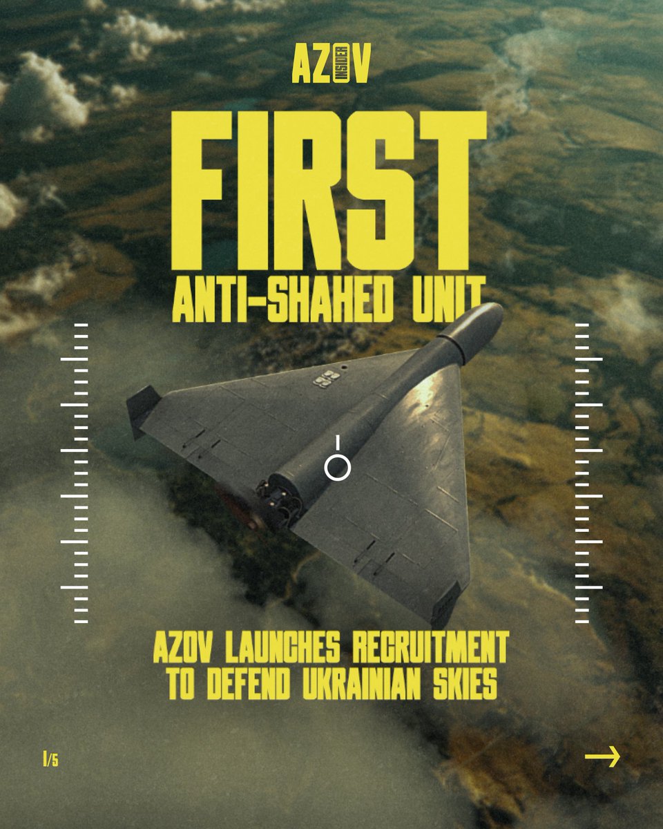 First Anti-Shahed Unit — Azov Launches Recruitment to Defend Ukrainian Skies

1/5