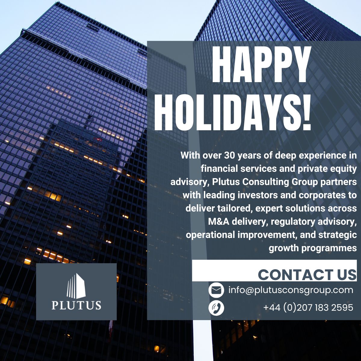 GroupPlutus's tweet photo. To everyone in our financial services network—clients, colleagues, and industry partners—thank you for making H1 a success.

May your holidays be filled with joy and quality time with loved ones.

What excites you most about financial services in the upcoming H2? https://t.co/eg5lCrCPTY