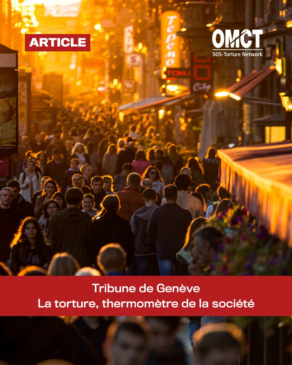 omctorg's tweet image. 🇨🇭Et si la torture était le thermomètre de nos sociétés ?
Dans @tdgch, @gstaberock, Secrétaire général de l’OMCT, alerte : la torture est encore une réalité, y compris en Europe.
📊 En juin, l’OMCT a lancé le tout premier Indice mondial de la torture. Le constat est sans appel…
