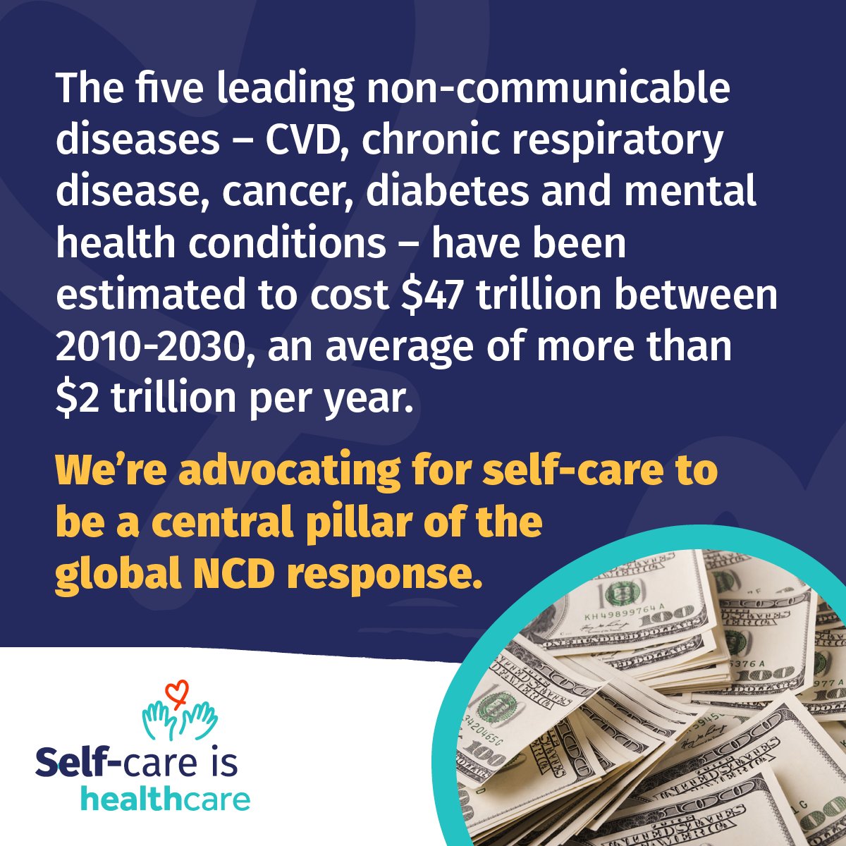 To reverse the rise of NCDs, we must reimagine care.

Self-care empowers people to prevent and manage NCDs - but they can’t do it alone. We need strong policy action to support health systems and embed self-care into daily life.
#NCDs #SelfCare #HealthForAll