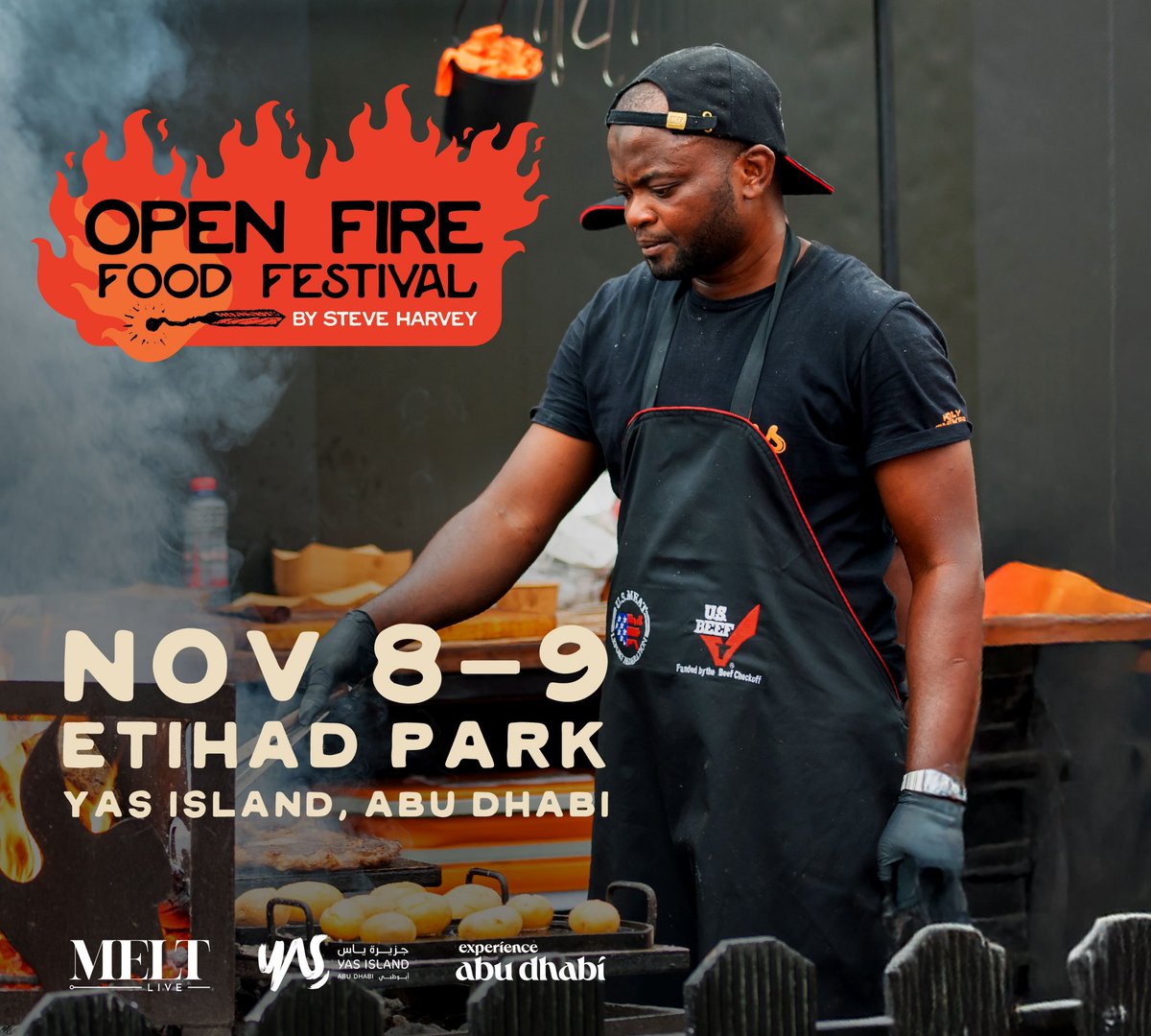 Yas Island جزيرة ياس (@yasisland) on Twitter photo 🔥 Fire-grilled flavors. Celeb BBQ chefs. Live-fire demos. Music. Family fun.
The Open Fire Food Festival is lighting up #EtihadPark with 2 days of bold tastes and unforgettable vibes!
🗓️ Nov 8–9 
🎟️ Grab your tickets now: abu-dhabi.platinumlist.net/event-tickets/…
#InAbuDhabi #YasIsland 🔥 Fire-grilled flavors. Celeb BBQ chefs. Live-fire demos. Music. Family fun.
The Open Fire Food Festival is lighting up #EtihadPark with 2 days of bold tastes and unforgettable vibes!
🗓️ Nov 8–9 
🎟️ Grab your tickets now: abu-dhabi.platinumlist.net/event-tickets/…
#InAbuDhabi #YasIsland