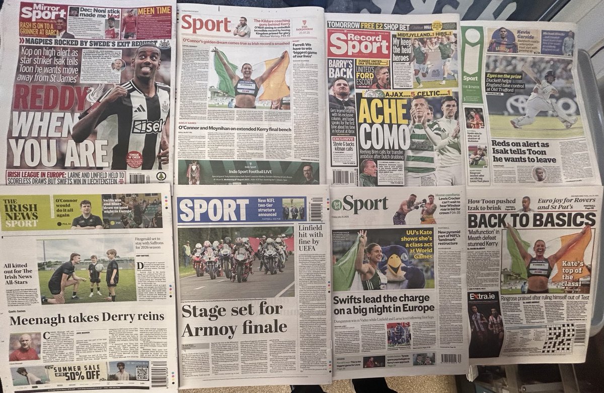 EDiamond136's tweet image. FRIDAY 25-7-25 SPORTS HEADLINES ……#BuyANewspaper