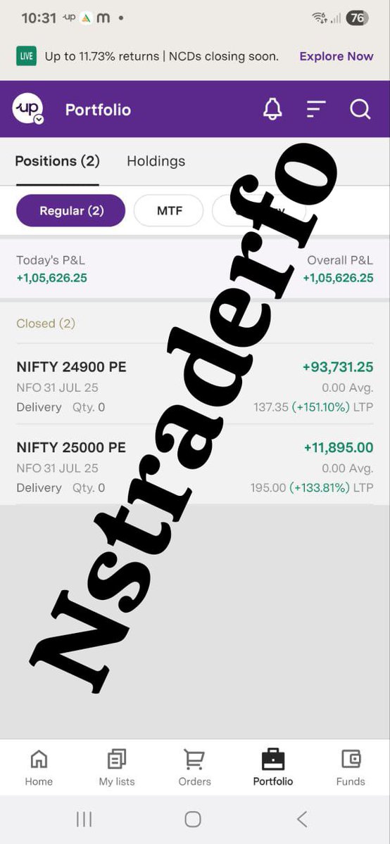 nilesh_tra50734's tweet photo. #Nifty50 today profit 1L done ✅ 💵💸💰
Data negative ❤️
#niftycrash #Nifty50 #niftyOptions #nifty #StockMarket #stockmarketcrash #BankNiftyOptions https://t.co/mynos7hm43