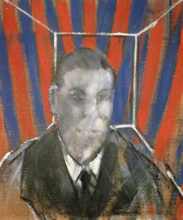 baconartbot's tweet image. Study for a Portrait of a Man in Blue #artbots #bacon