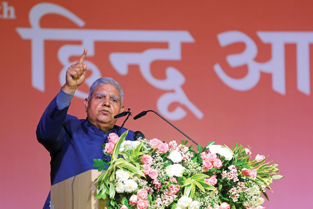 Openthemag's tweet image. The embarrassment of #JagdeepDhankhar’s resignation and the implied conclusion that the BJP leadership seriously erred in its choice apart, it is hard to see how his exit could influence any political variable, writes @RajeevDOpen t.ly/QPwqi