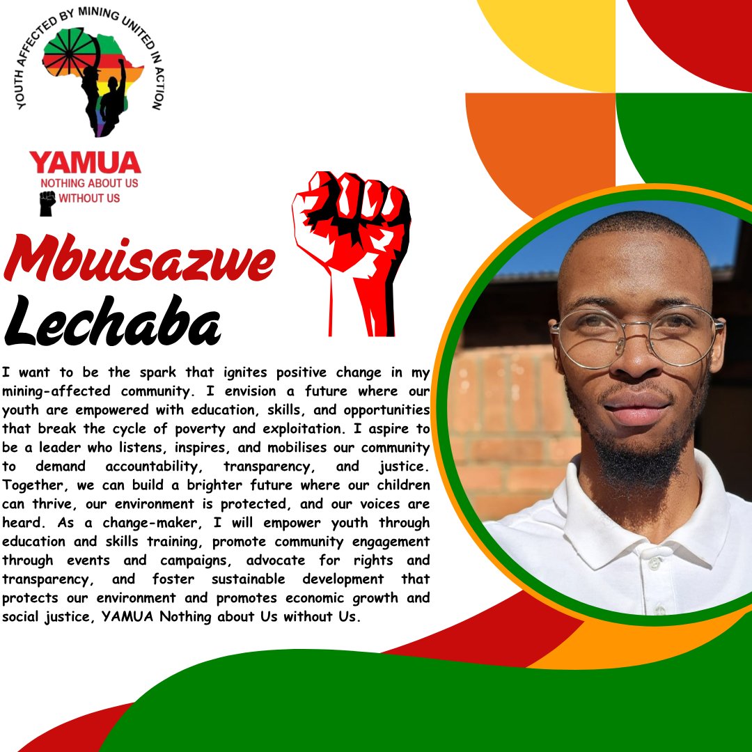 macua_sa's tweet image. It&apos;s YAMUA Friday 📷
Every week, we amplify young voices from YAMUA.
This week, we hear from Mbuisazwe Lechaba from the Nyakallong Branch in the Free State.                                                                                                            #YAMUAFridays…