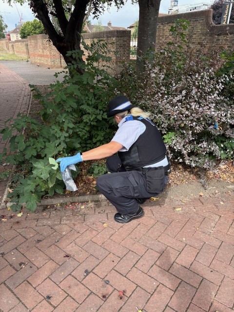 MPSClementswood's tweet image. @MPSClementswood @MPSLoxford @MPSIlfordTown @RedbridgeLive @MPSRedbridge PCSO 7002EA ALEEM and PCSO 7069EA BUGG completed weapon sweep on Philpot Path Ilford- spoke to residents who informed us of issues of drinkers and times of people congregating.