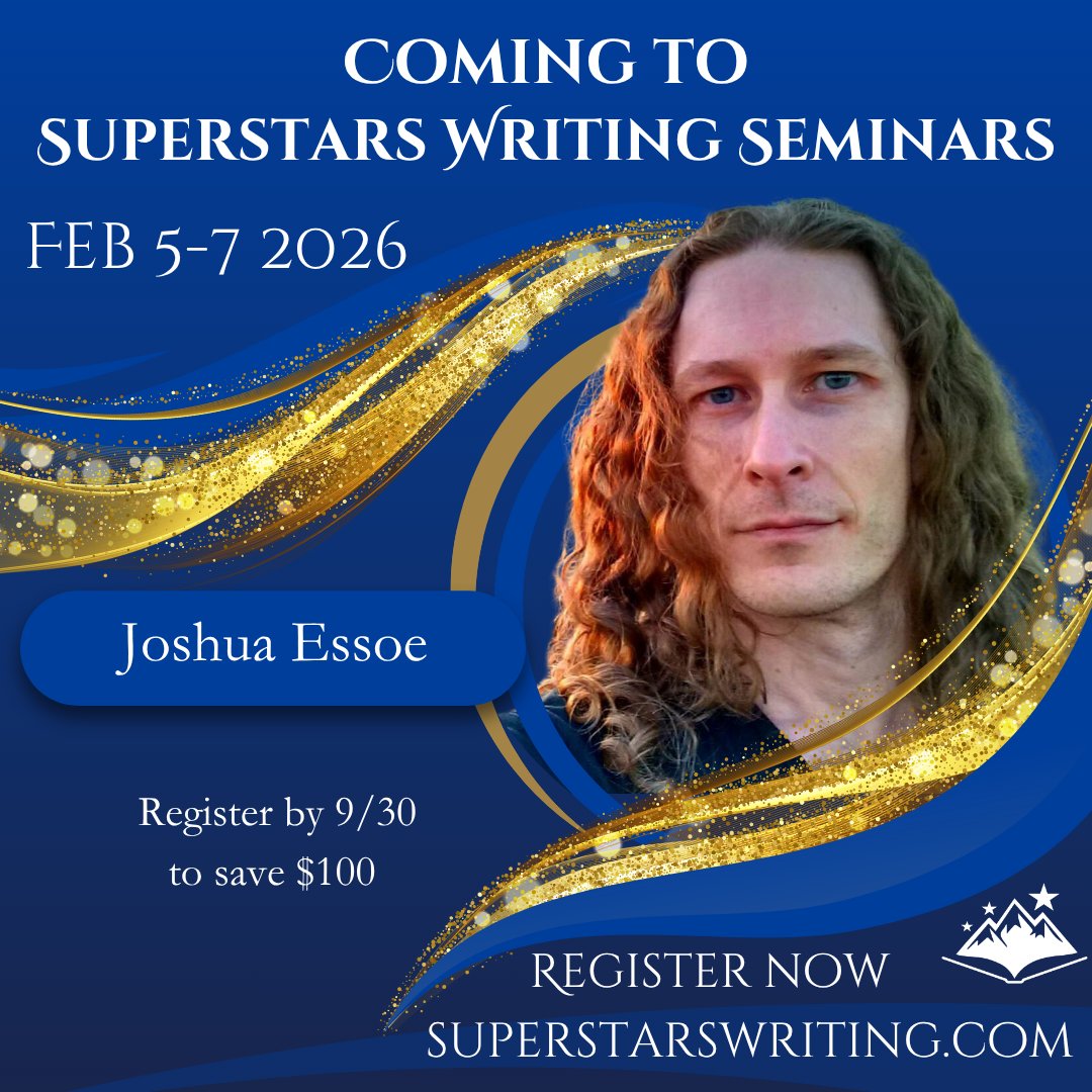 SuperstarsWrite's tweet image. Learn the business of writing from experienced writers and publishing professionals, such as @JoshuaEssoe, at Superstars Writing Seminars! Join us Feb 5-7 2026. Register by 9/30 to save $100! superstarswriting.com #writingconference #writingseminar #writercommunity #writerlife