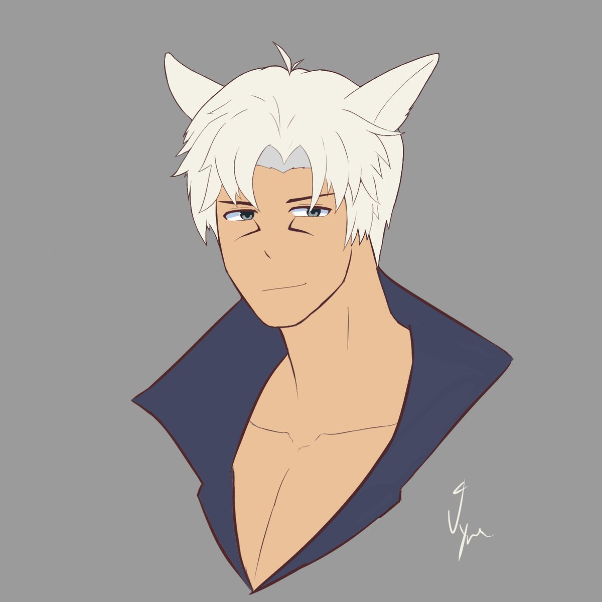 Drone_FFXIV's tweet image. Bust by my in-game bro @Vuryne . 

Thanks for drawing Drone🧡 You nailed Drone&apos;s resting bitch face hahahah! You kept it super close to the original! I love this piece A LOTTT!! Thank you🥰