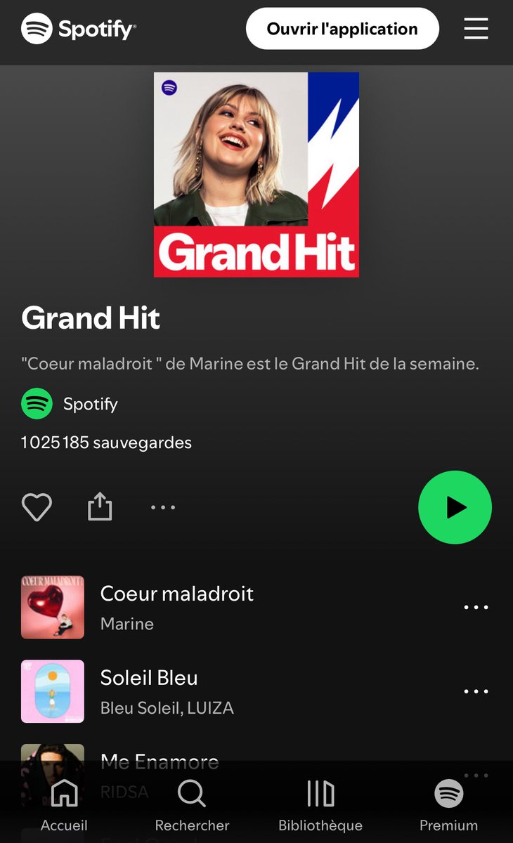 #Marine #coeurmaladroit #spotify