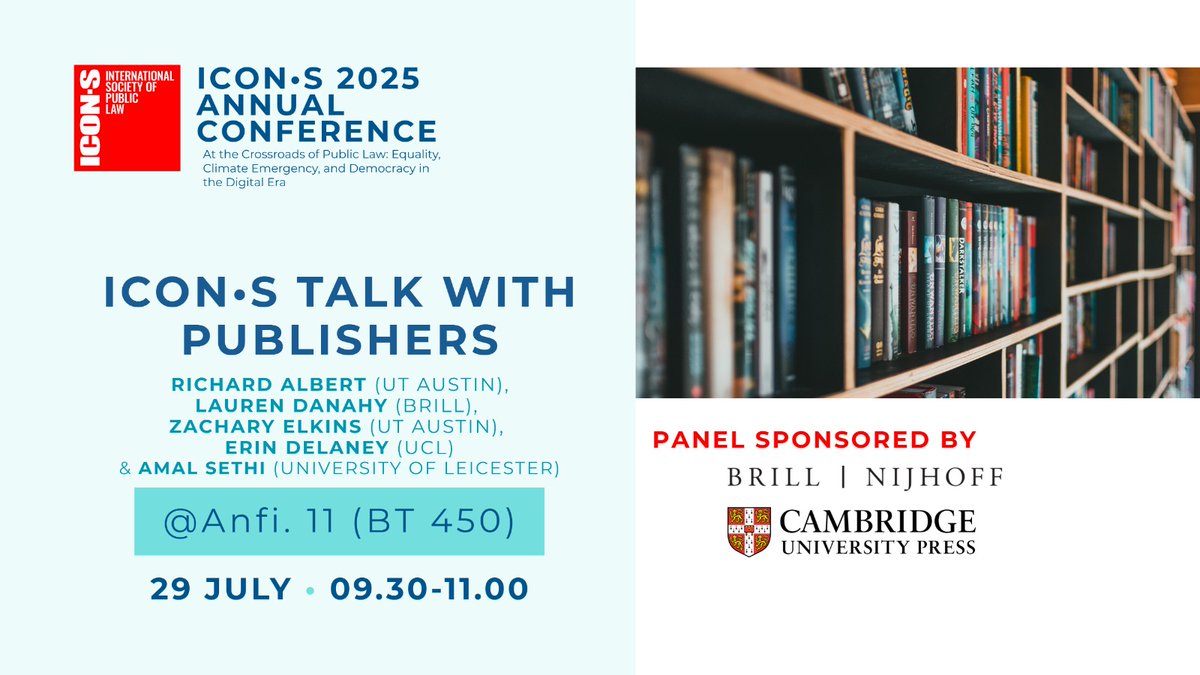 ICON__S's tweet image. 📚 Don’t miss the ICON•S Talk with Publishers at #iconsbrasília
🗓️ 29 July
Sponsored by #Brill & @CambridgeUP