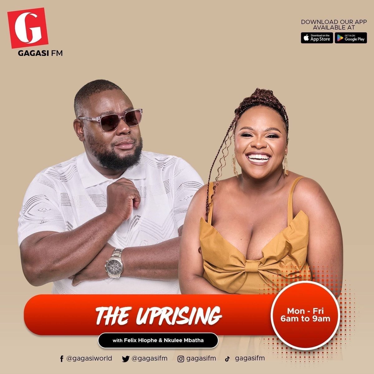 gagasifm's tweet image. It’s the #TGIF edition of #MayhemInTheAM with uFelix no Nkulee. 😎
☎️: 0861596596
📱: 063 839 9959
🌐: Stream online: gagasiworld.co.za
📲: Listen via the Gagasi FM App
#TheUprising
#TheSoundOfKZN
#GagasiFM