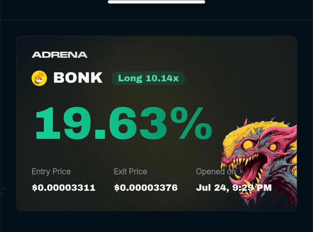 CryptoIdolic21's tweet image. Not the best PA but I'm cranking out the W's 🔥
$BONK
@adr