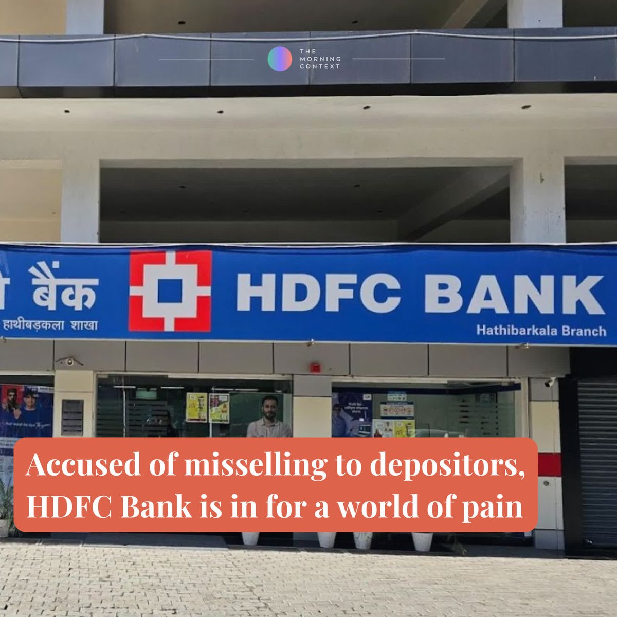 MorningContext's tweet image. HDFC Bank is accused of misselling risky Credit Suisse bonds to NRI depositors. Now it faces a $100 million hit, suspended execs and regulatory heat in India and the UAE.
@imFmoharkan writes: themorningcontext.com/business/hdfc-…
